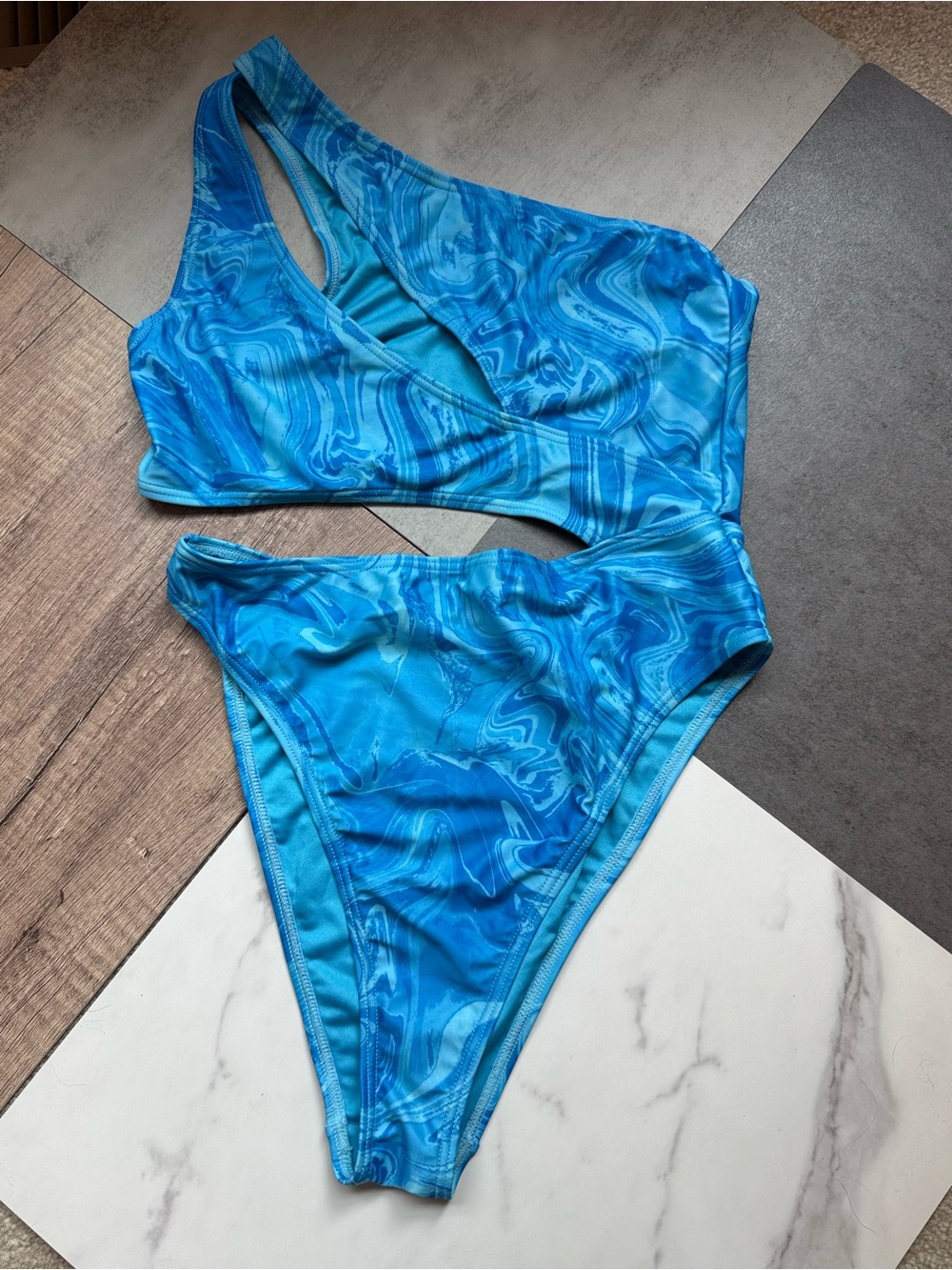 Blue Marble One-Piece Swimsuit